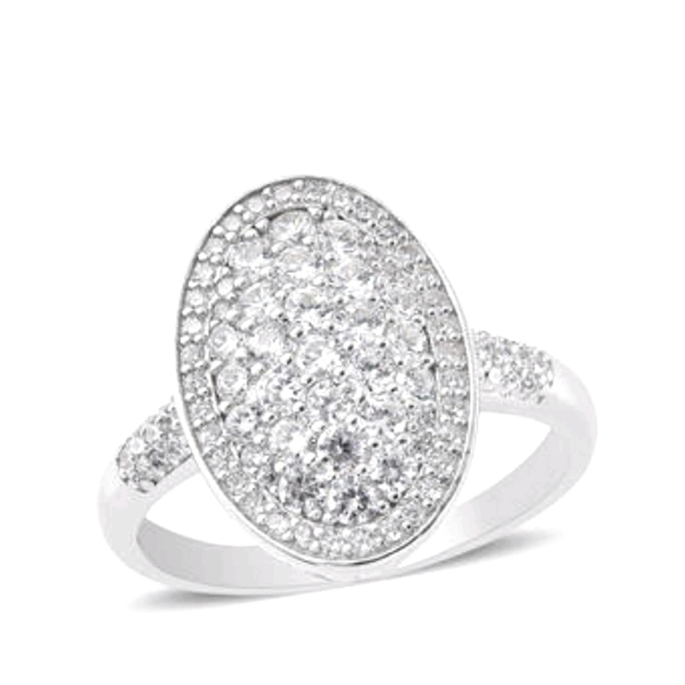 Genuine Moissanite Oval Cocktail Ring 1.00ctw